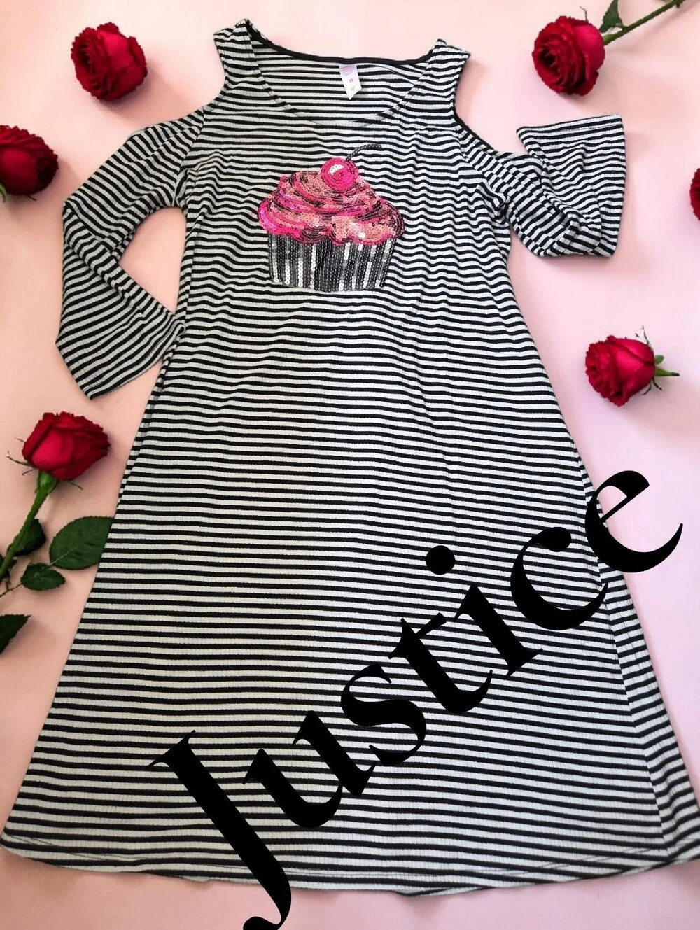 *1603 Justice sequin Cupcake dress Girls size 18